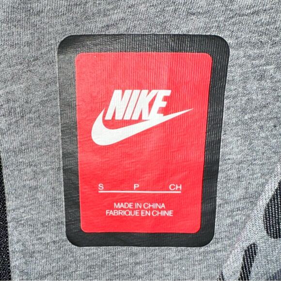 Nike Tech Cropped Carbon Heather Black Camo Crewneck Sweatshirt Size Small - Picture 5 of 16